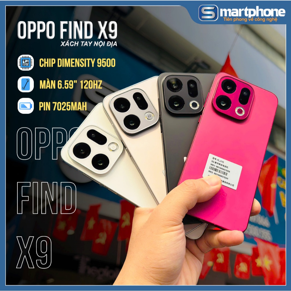 Điện Thoại OPPO FIND X8/X8 Pro/X9/X9 Pro New Nobox Xách Tay Nội Địa, Bảo Hành 6 - 12 Tháng lỗi 1 đổi 1
