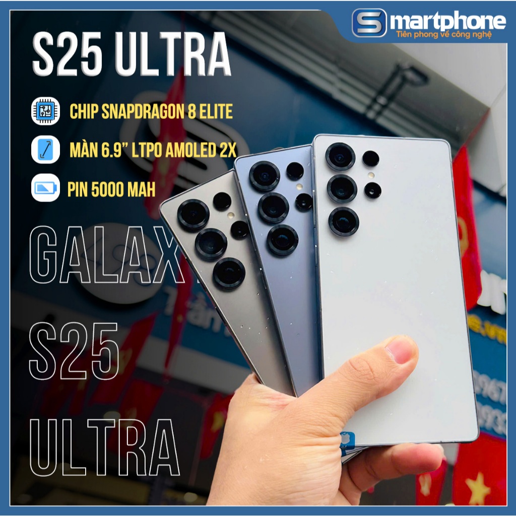 Điện Thoại Samsung Galaxy S25 Ultra Likenew 99%, Snapdragon 8 Elite – Bảo Hành 6 Tháng Lỗi 1 Đổi 1