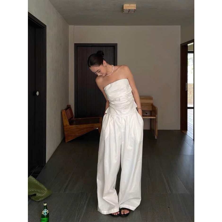 Quần linen ống rộng nữ lưng cao chất linen bột dày siêu hack dáng phong cách Hàn- 𝐒𝐀𝐍𝐃𝐘 𝐏𝐀𝐍𝐓𝐒 - 𝐋𝐎𝐕𝐈