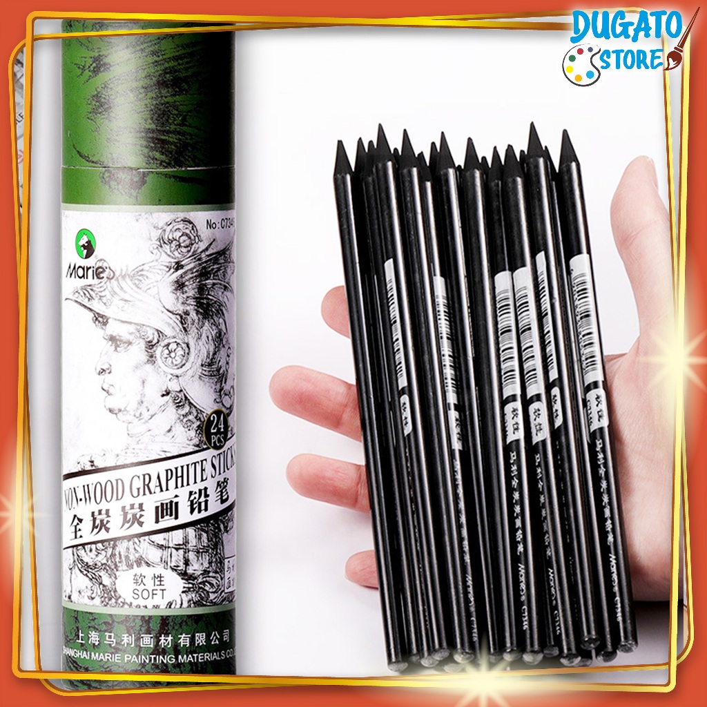 Chì Than Maries Cao Cấp Cây Lẻ Mẫu Trung Tính 7344