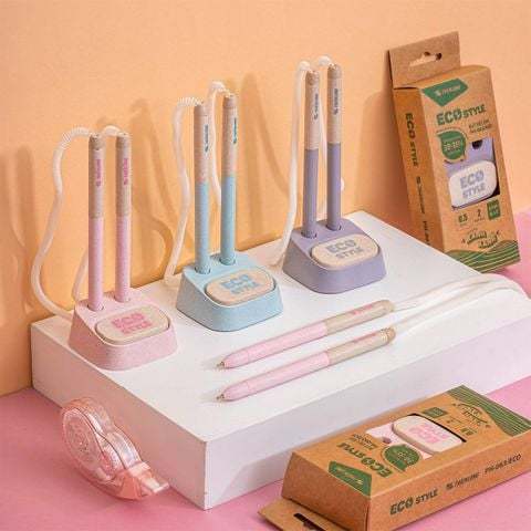 Bút bi đế cắm Thiên Long ECO Style PH-063/ECO - Mực Xanh