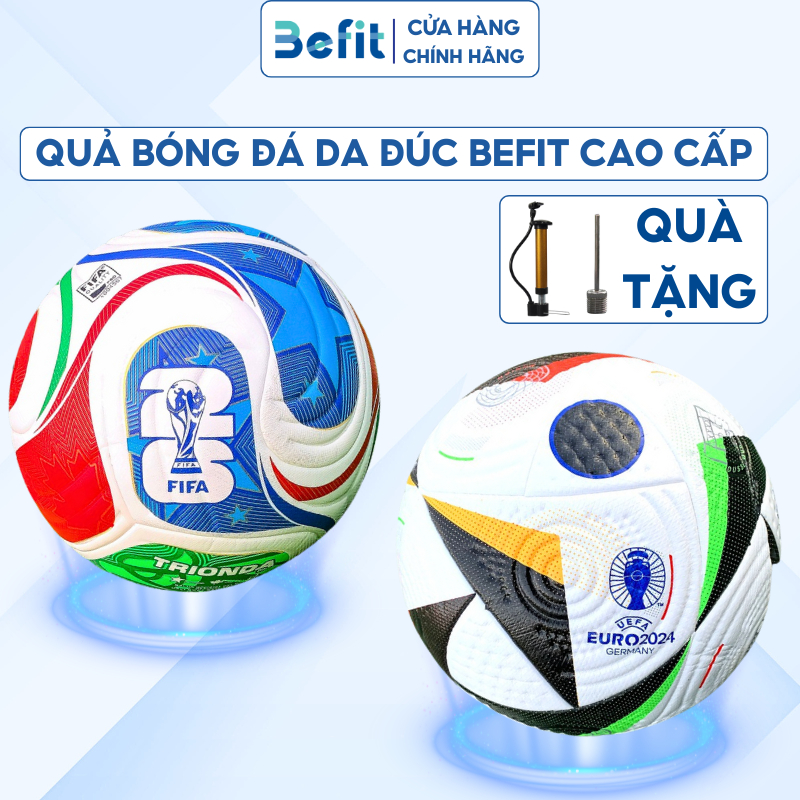 Quả Bóng Đá Da Đúc BEFIT Cao Cấp, Trái Banh Bền Bỉ Trẻ Em Học Sinh Viên Chơi Sân Bóng Nhân Tạo, Bê Tông, Tự nhiên