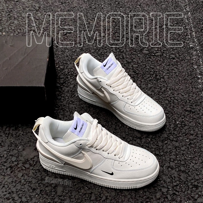 Giày Thể Thao Ambush Low Triple White Cream Trắng Full