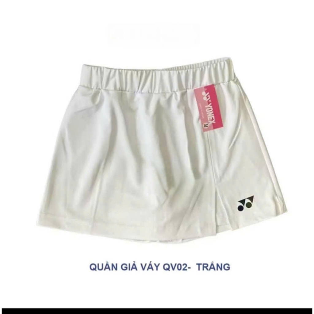 chân váy thêu logo y.nex xẻ tà trước lưng thun thấm hút mồ hôi chân váy cầu lông tenis
