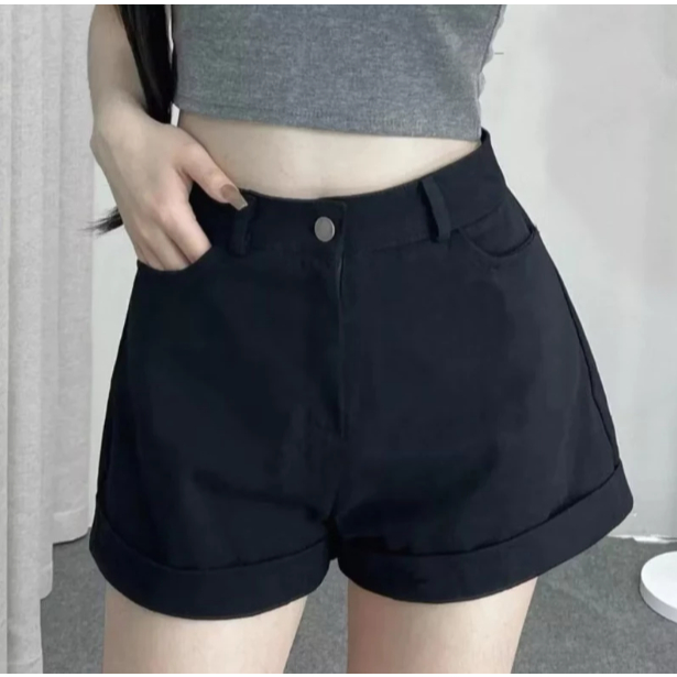 [Peinn] Quần Short KaKi Cạp Cao BigSize Gập Gấu, Quần Đùi Sắn Gấu Phong Cách Hàn Quốc MINISTORE ( QTRON)