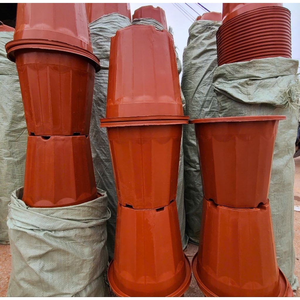 Combo Chậu Nhựa Ươm Cây E300 Đầy Đủ Size
