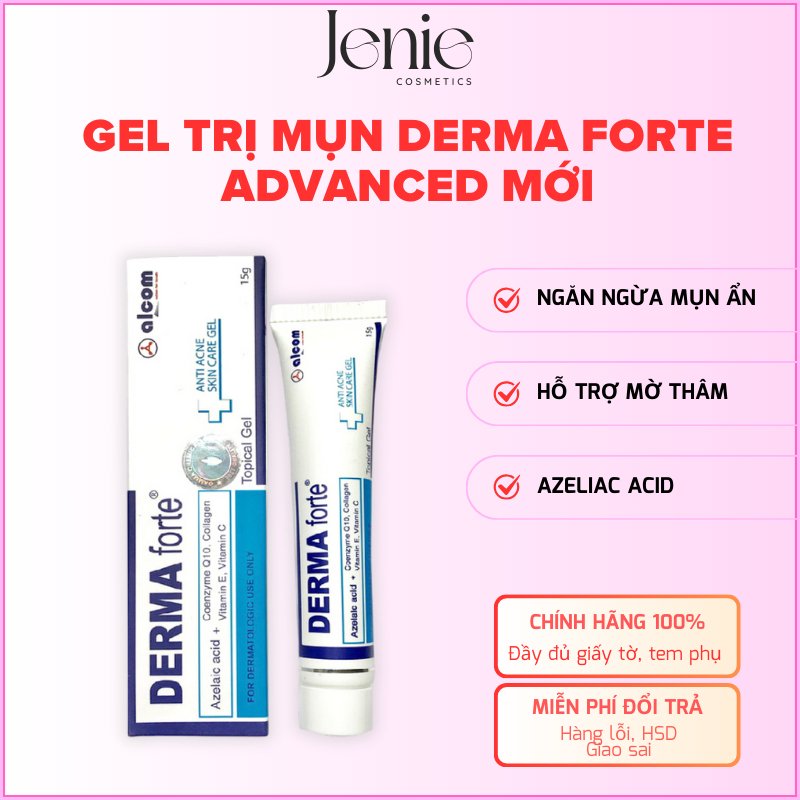Gel Dưỡng Hỗ Trợ Giảm Mụn Và Mờ Thâm Derma Forte advanced 15g