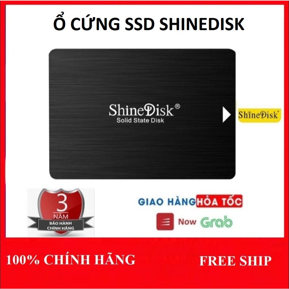 Ổ cứng SSD SHINEDISK 120GB, 240GB, 480GB dành cho máy tính, laptop, chuẩn sata3 6Gb, chính hãng bảo hành 3 năm