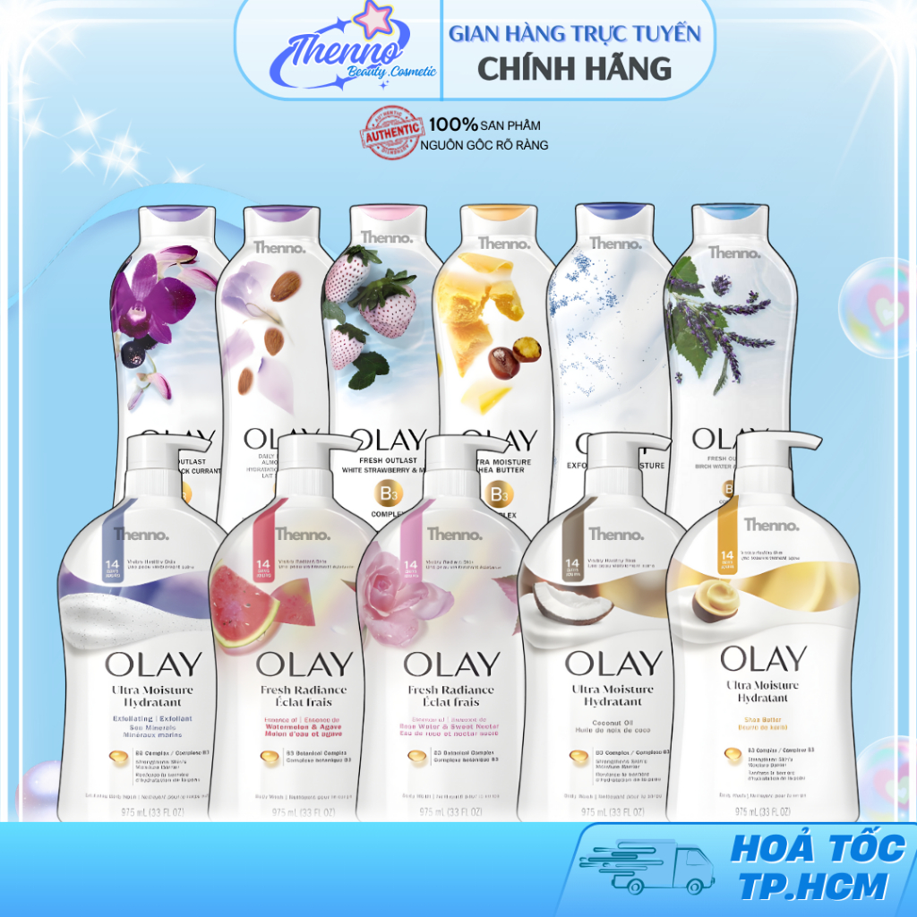 Sữa Tắm Dưỡng Da Tươi Mát OLay Fresh Outlast Body Wash Mỹ 650ml/975ml - NK Mỹ