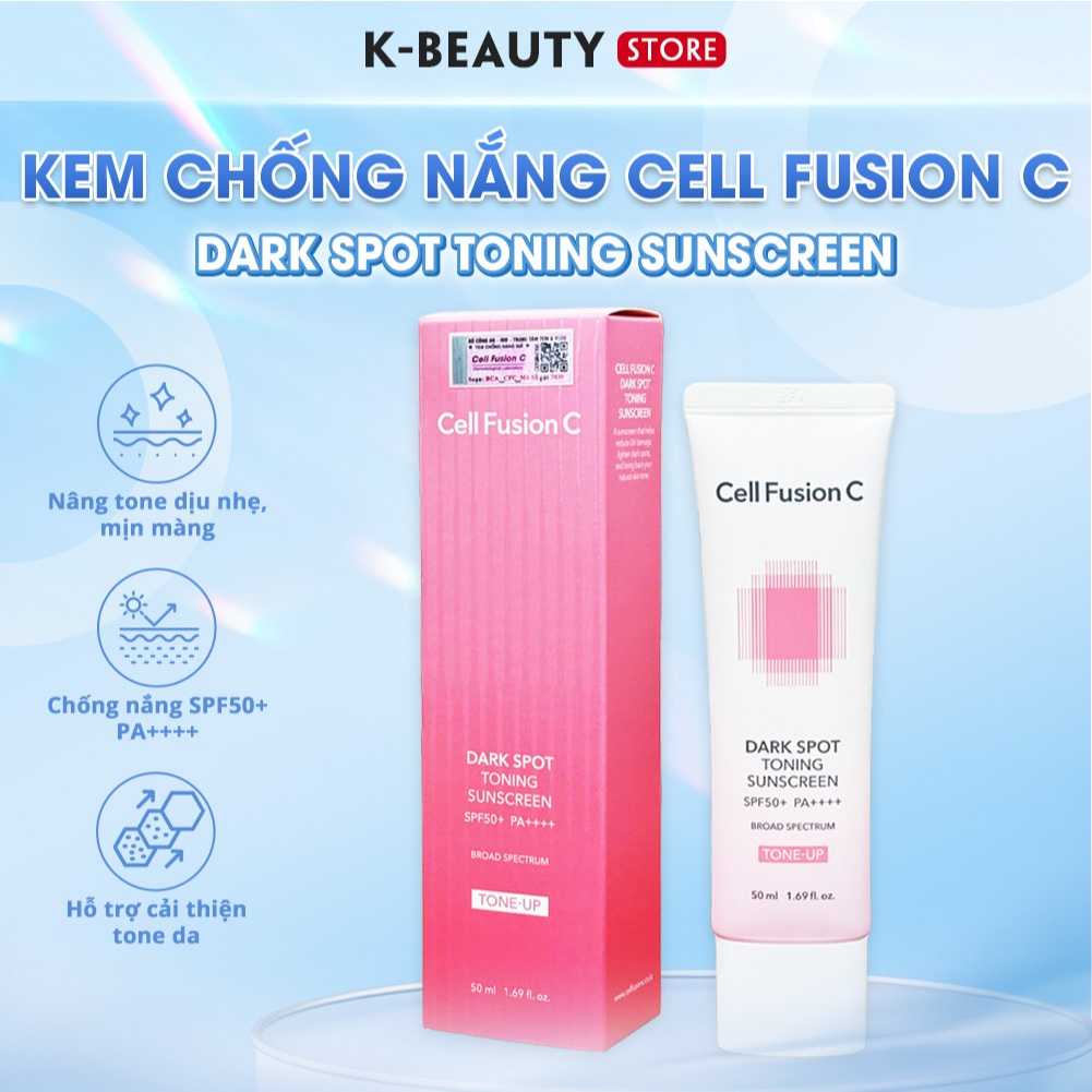 Kem Chống Nắng Cell Fusion C Dark Spot Toning Sunscreem Nâng Tông Nhẹ, Dành Cho Mọi Loại Da SPF50+/PA++++ 50ml