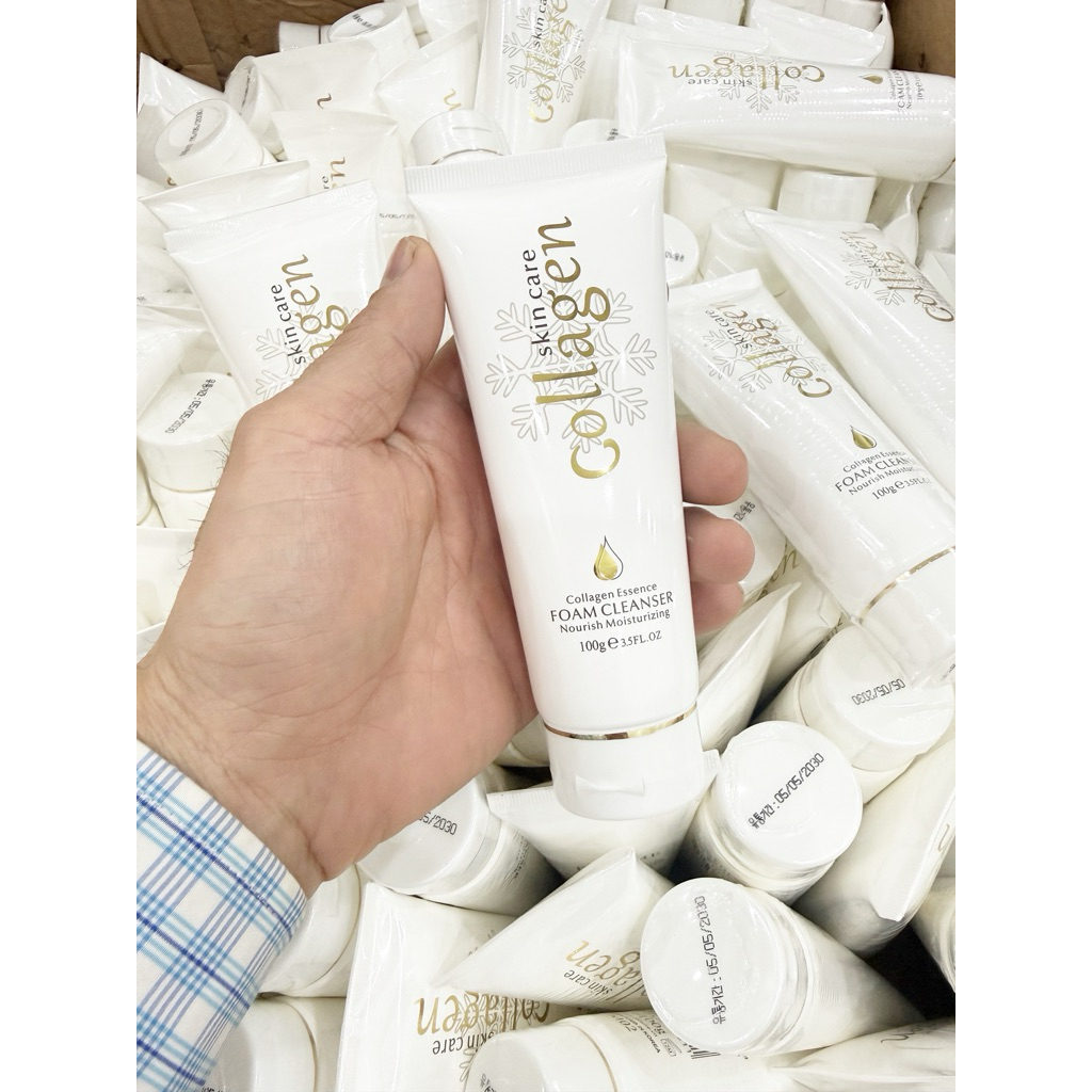 Sữa rửa mặt collagen Skin care 100g . Làm sạch sâu dưỡng ẩm, giảm nhờn , mụn nám tang nhang giúp da căng bóng mịn màng