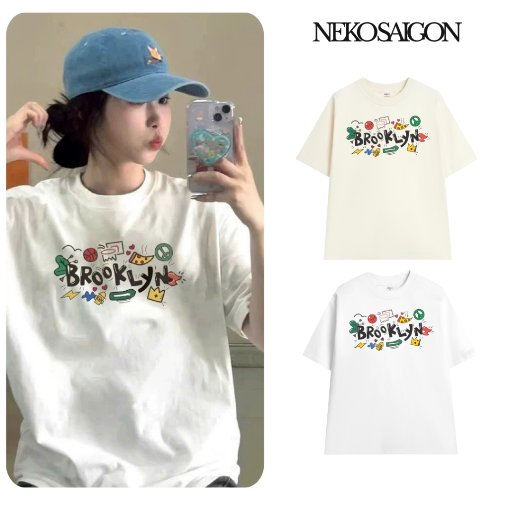 Áo thun tay lỡ form rộng unisex Neko.sg ATL577