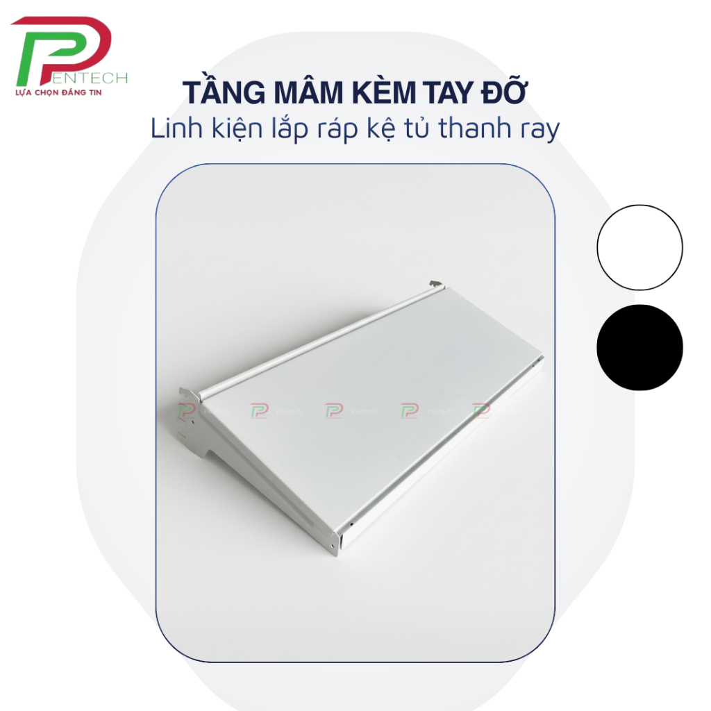 Mâm Kệ Decor | Mâm tầng để đồ kèm tay đỡ gắn hệ thống kệ tủ quần áo thanh ray chịu tải 40kg/mâm