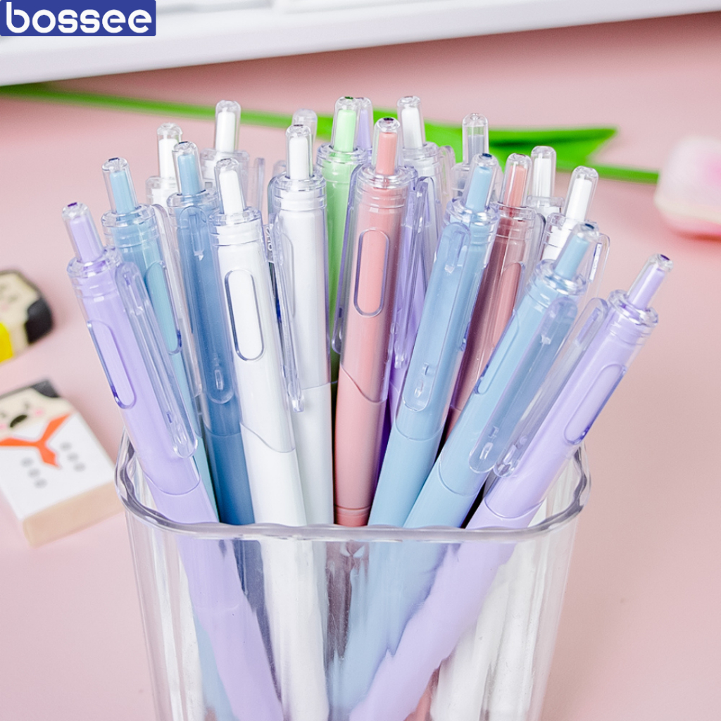 Combo 20 Bút Bi Màu Pastel Mực Đen/Xanh Ngòi 0.5MM, Viết Êm, Mực Đều Đậm, Giá Rẻ Dành Cho Học Sinh, Sinh Viên