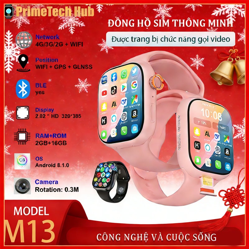 Đồng hồ thông minh B32 có khe cắm thẻ | Giải trí xã hội toàn năng + Bảo vệ chính xác bằng GPS Facebook, YouTube