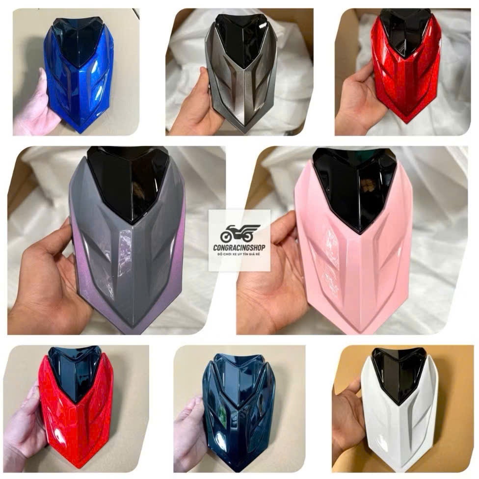 Ốp Mặt Nạ Xe Điện M133-133S Kèm Ốp Cổ Kiểu Siêu Nhân Sẵn Tem Dán