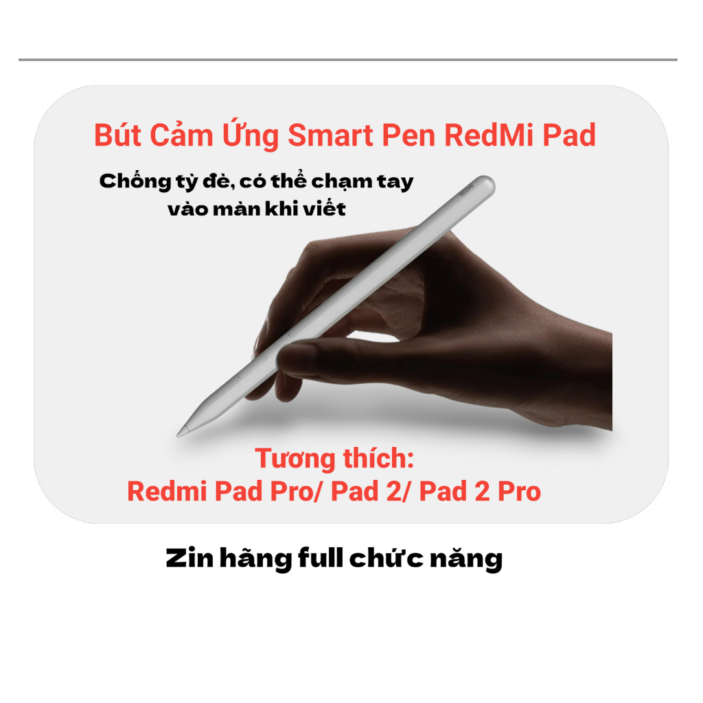 Bút cảm ứng REDMI SMART PEN (Cho Xiaomi RedMi PAD PRO/ PAD 2 PRO / PAD 2/ POCO PAD M1 - Hỏa tốc HCM)