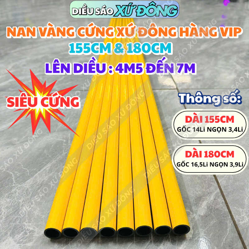 Nan Carbon/Cacbon Vàng Xứ Đông Hệ Cứng 155CM & 180CM