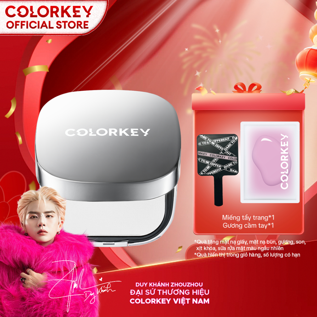 [LIVE] Phấn Phủ Dạng Nén COLORKEY 48H Cho Lớp Nền Khô Ráo, Lâu Trôi 12g