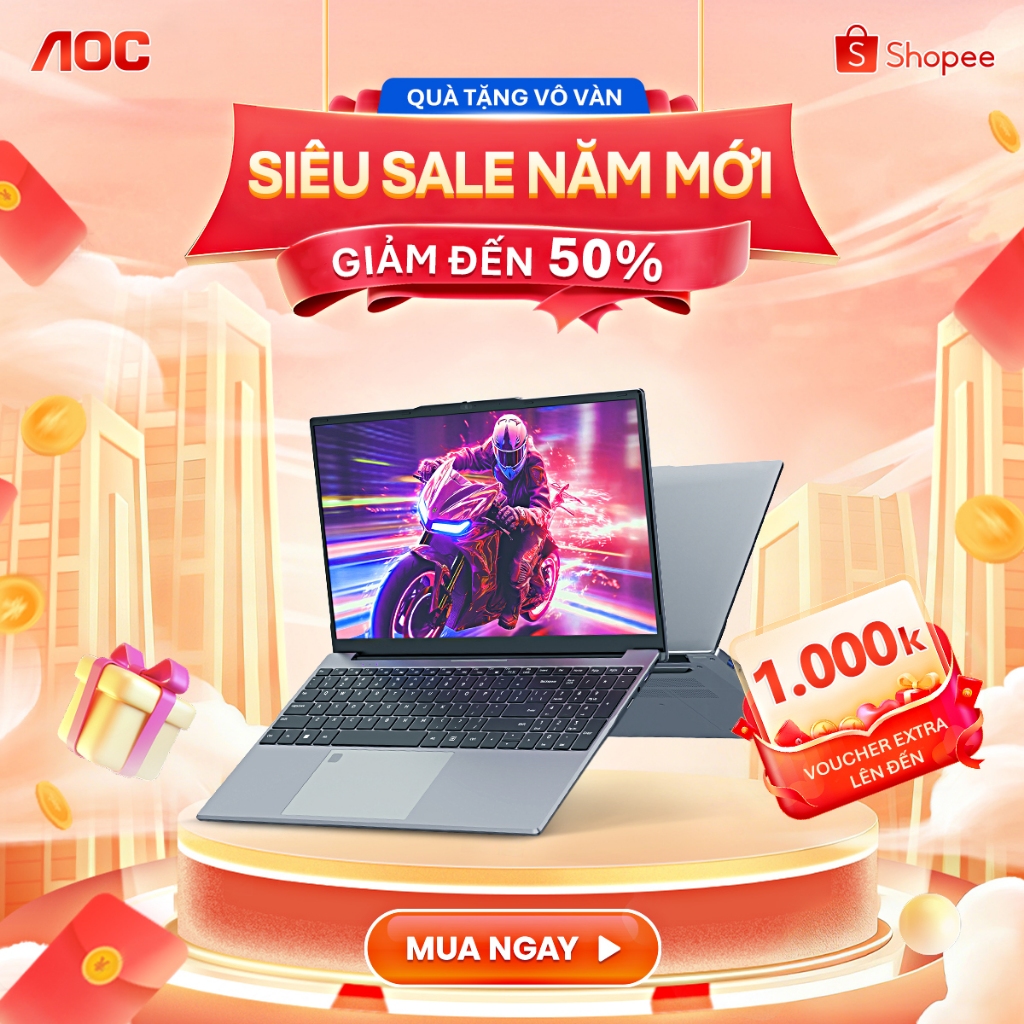 Laptop giá rẻ 15.6inch i5-8250U/ i7-8650U màn hình IPS RAM 16GB SSD 512GB Win 11 Pro - AOC bảo hành 24 tháng