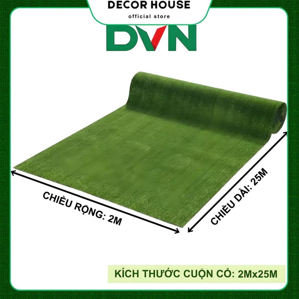 Thảm cỏ nhân tạo 1cm, cỏ ngắn, đế PU tráng gương chuyên dùng trang trí (Nhiều kích thước)
