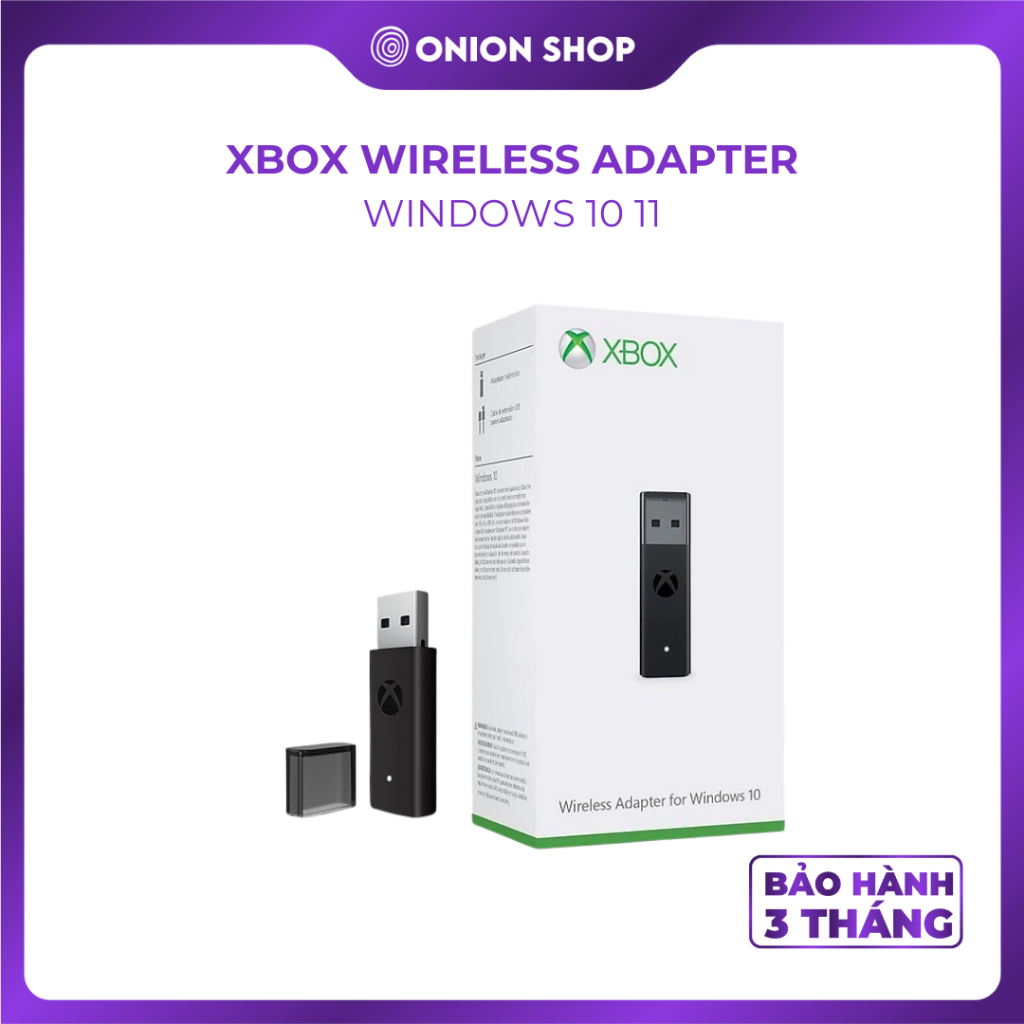 Xbox Wireless Adapter cho Windows - USB Adapter không dây cho tay cầm Xbox (Hỗ trợ Windows 10 và 11)