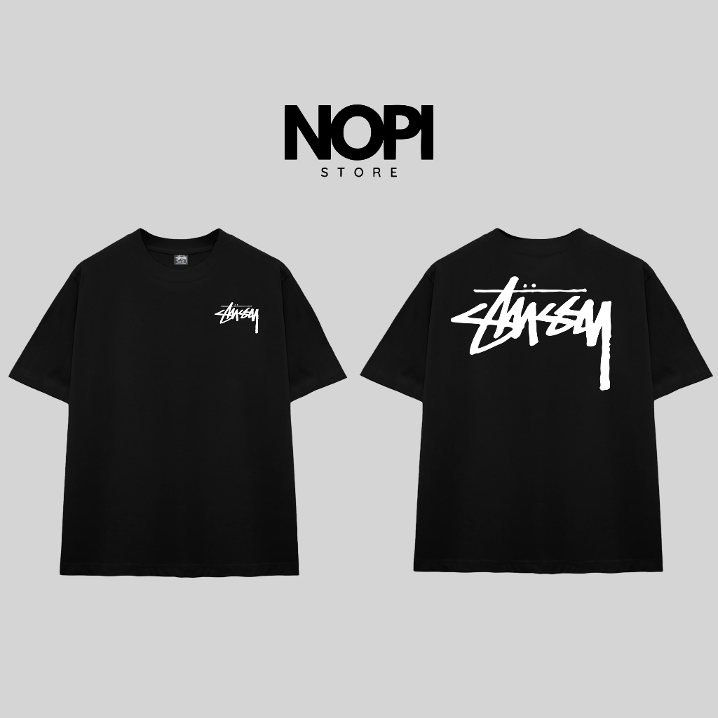ÁO THUN STUSSY BIG LOGO FORM RỘNG NAM NỮ UNISEX VẢI COTTON HAI CHIỀU CAO CẤP DÀY DẶN - NOPI STORE