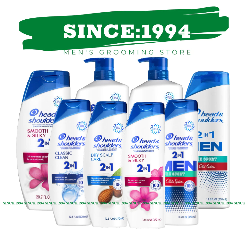 Dầu Gội Và Xả 2in1 Sạch Gàu HEAD & SHOULDERS Mỹ Sạch Sâu/ Dành Cho Da Đầu Khô/ Suôn Mượt