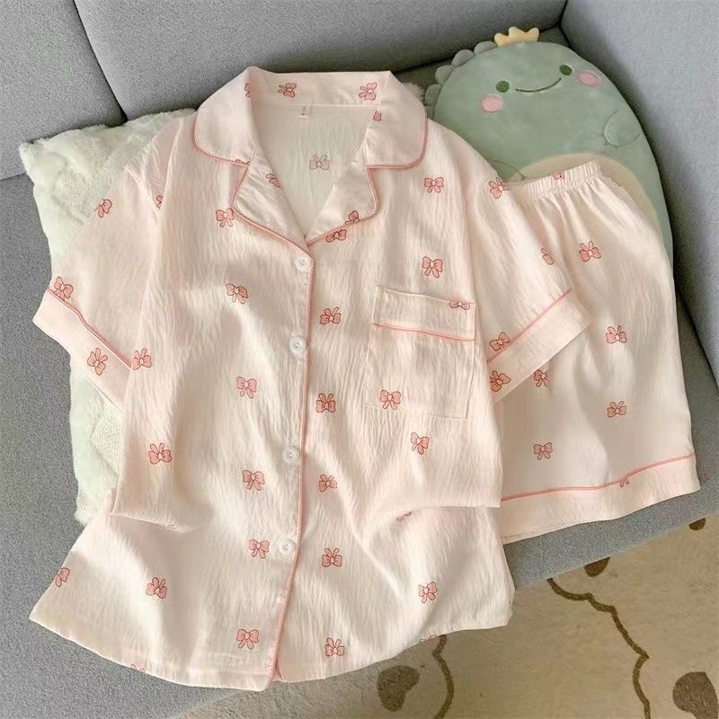 [Sẵn] Bộ ngủ pyjama quần áo cộc mặc nhà hoạ tiết đáng yêu
