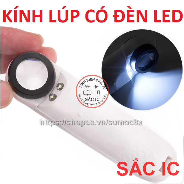 Kính lúp có đèn led dùng cho thợ sửa chữa phần cứng