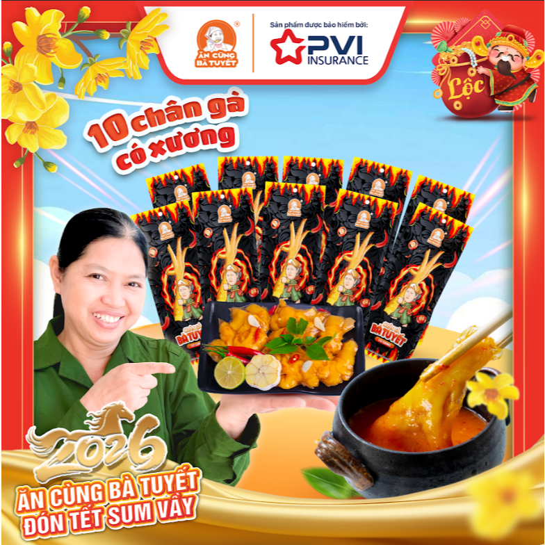 10 CHÂN GÀ TÊ CAY CÓ XƯƠNG BÀ TUYẾT - ĂN CÙNG BÀ TUYẾT M22
