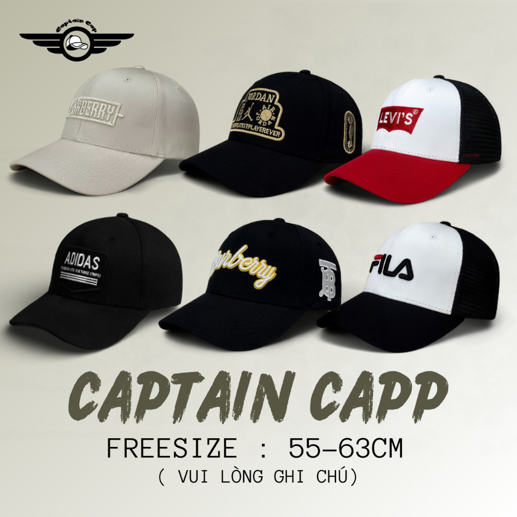 [XẢ HÀNG] Bộ mũ nón lưỡi trai thời trang form cứng unisex cho cả nam và nữ full box hàng xuất dư