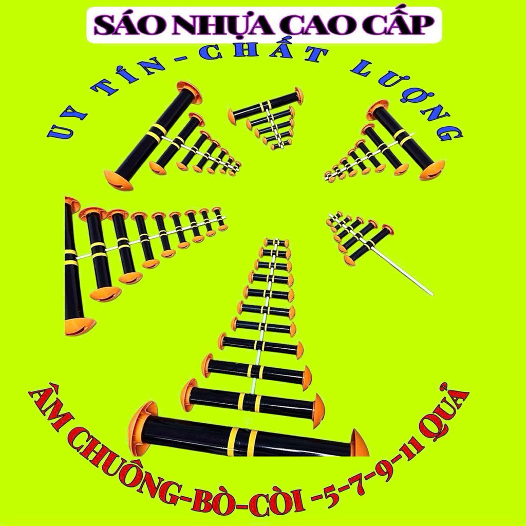 sáo diều nhựa siêu nhẹ , siêu bền sáo chuông , bò , còi 5-7-9-11 quả
