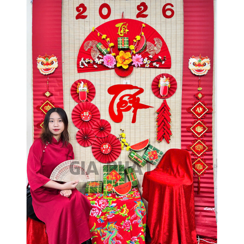 Trang Trí Tết 2026 Decor Tết Nhà Cửa Tặng Keo Nến, Móc Treo (có clip hướng dẫn-KHÔNG KÈM MÀNH TRE)