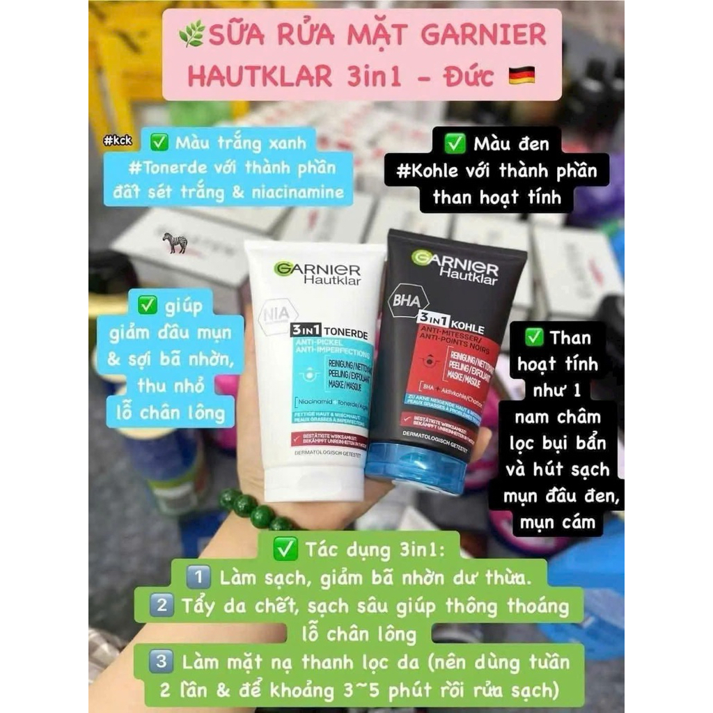 Sữa rửa mặt Garnier Đức