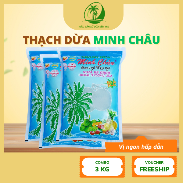 Combo 3Kg Thạch Dừa Minh Châu - Đặc Sản Xứ Dừa Bến Tre