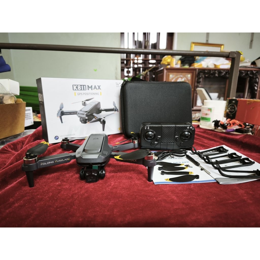 FLYCAM K811MAX-GPS CẢM BIẾN VA CHẠM TẦM BAY 1000m truyền hình ảnh 500m