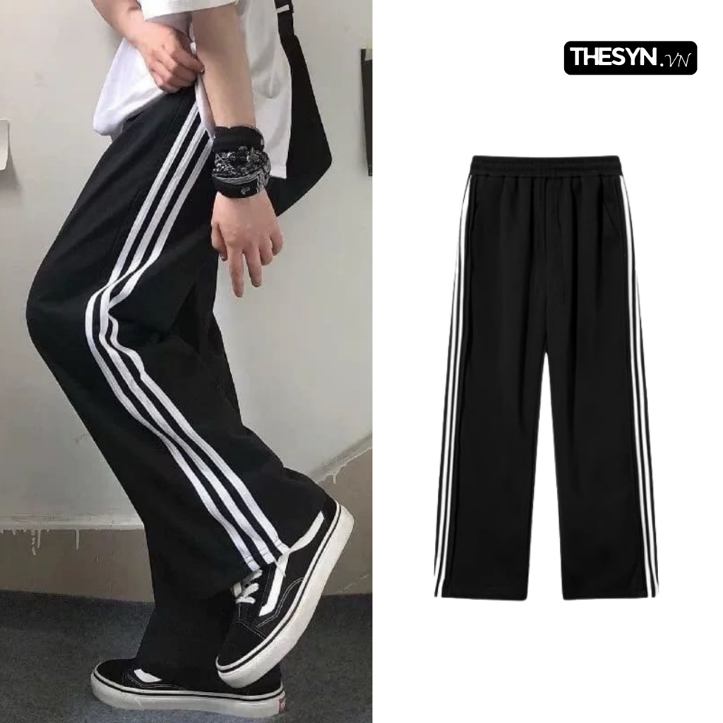 Quần Baggy 3 viền thesyn, Quần thể thao 3 viền kẻ sọc trắng Hàn Quốc, Localbrand THESYN