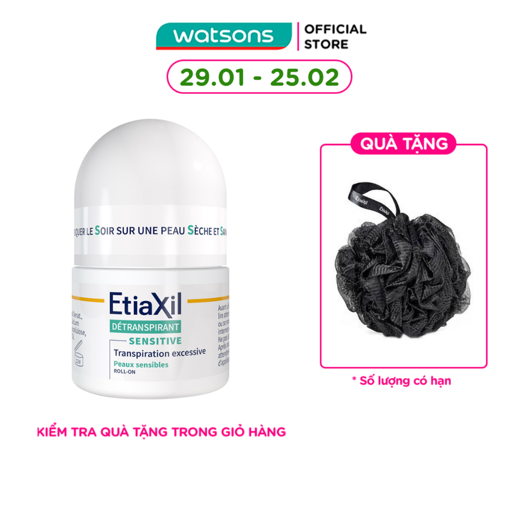Lăn Khử Mùi Etiaxil Dành Cho Da Nhạy Cảm Aisselles Sensibles 15ml