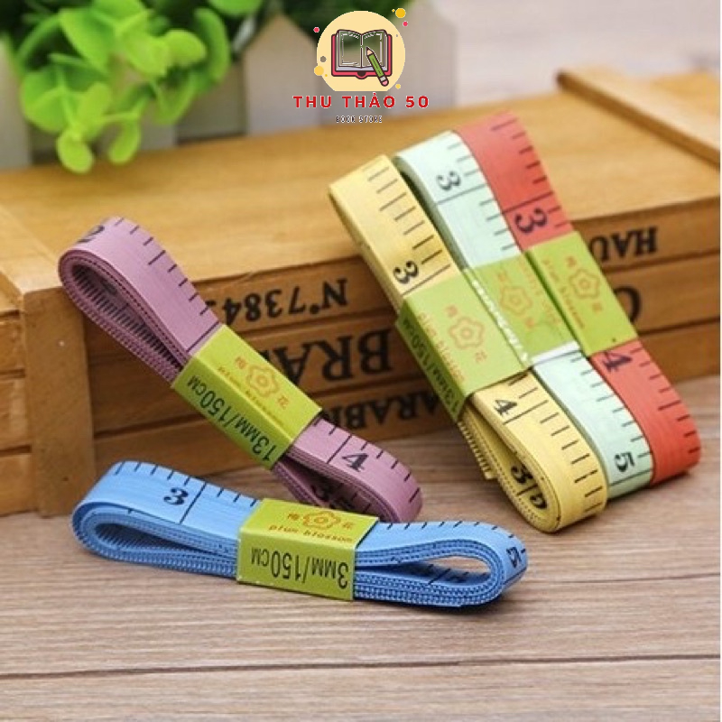 [ 2 SỢI ] Thước dây đo eo, may đồ, đo chiều cao 150cm. - Văn phòng phẩm Thu Thảo