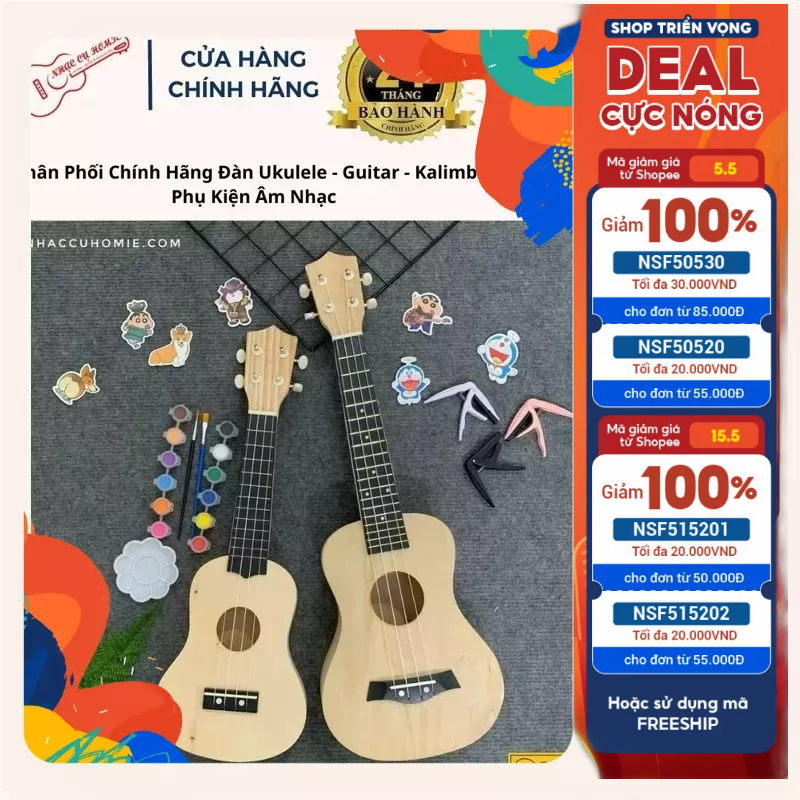 ĐÀN UKULELE THỦ CÔNG DIY FULL GỖ