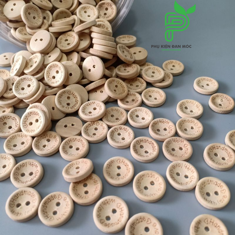 Nút Gỗ Handmade 1.5cm (10 hột)