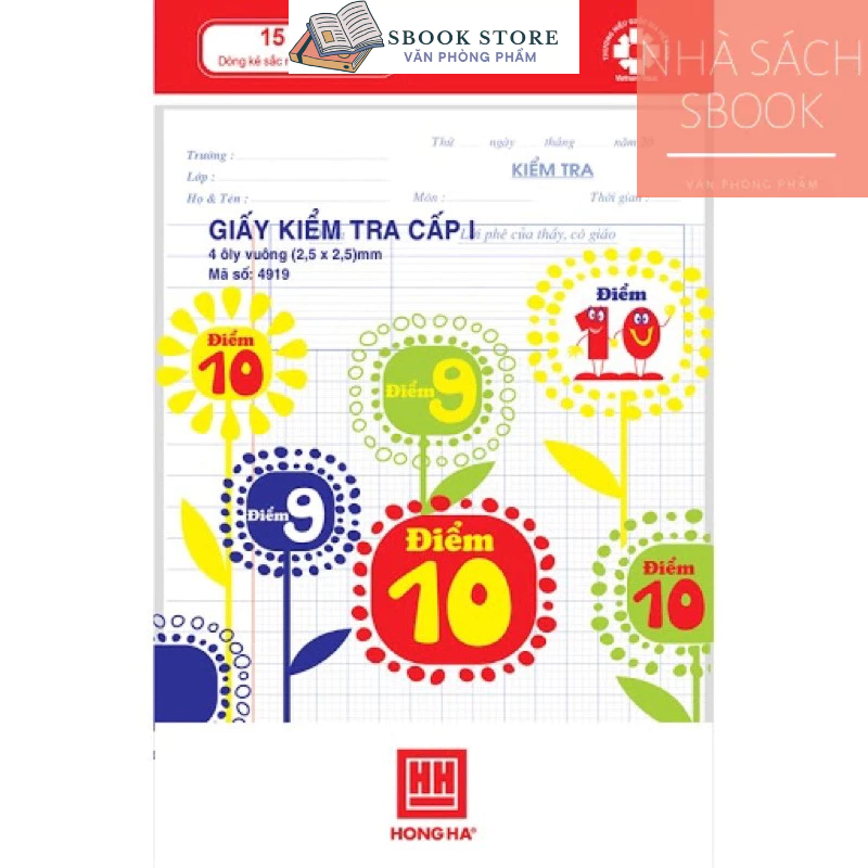 Combo 10 tập Giấy Kiểm Tra 4 Ôly