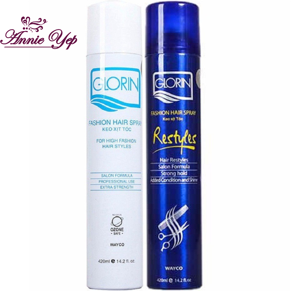 Keo xịt tóc Glorin Trắng & Xanh