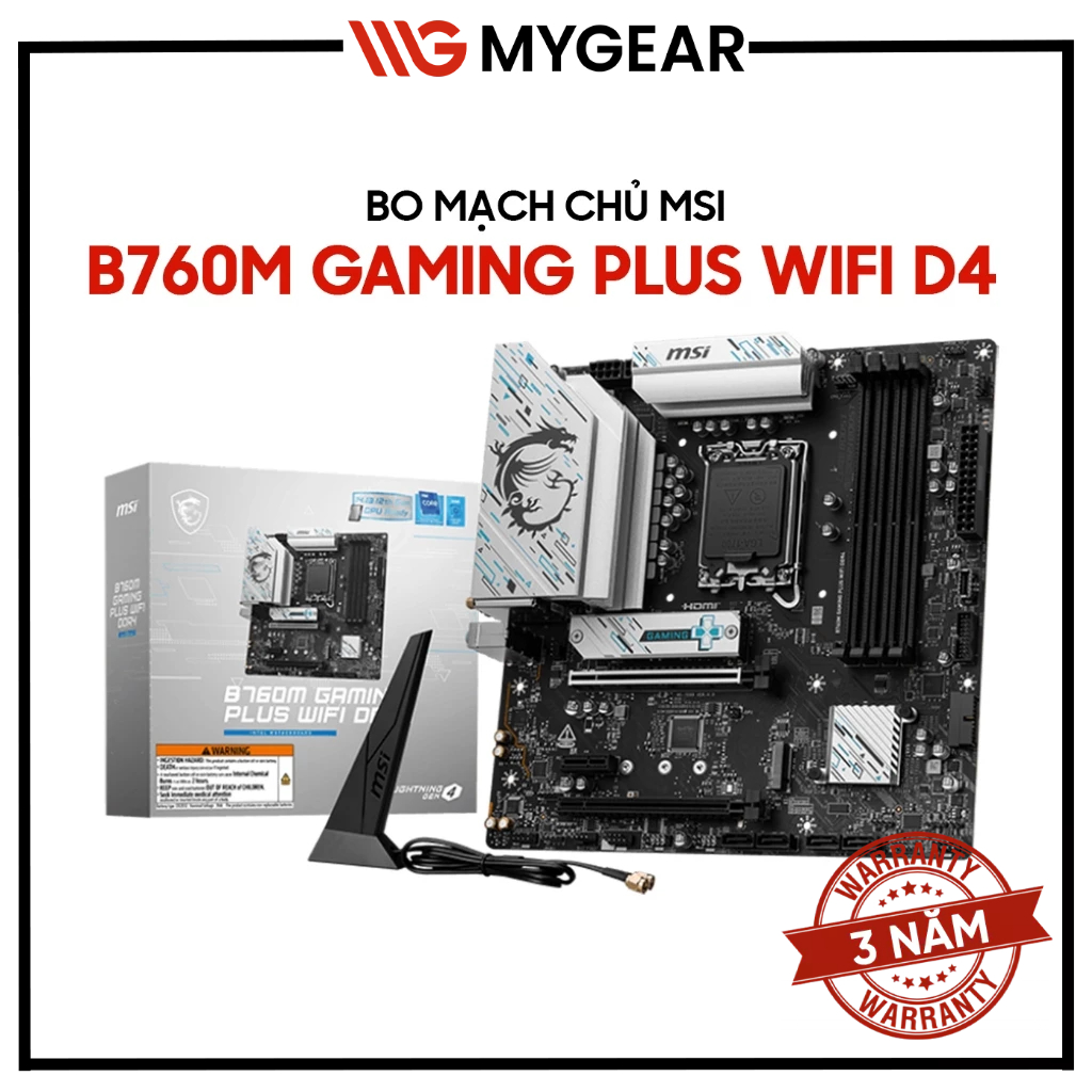 Mainboard - Bo Mạch Chủ MSI B760M GAMING PLUS WIFI DDR4 / GAMING DDR5 / GAMING PLUS DDR5 - Bảo Hành Chính Hãng