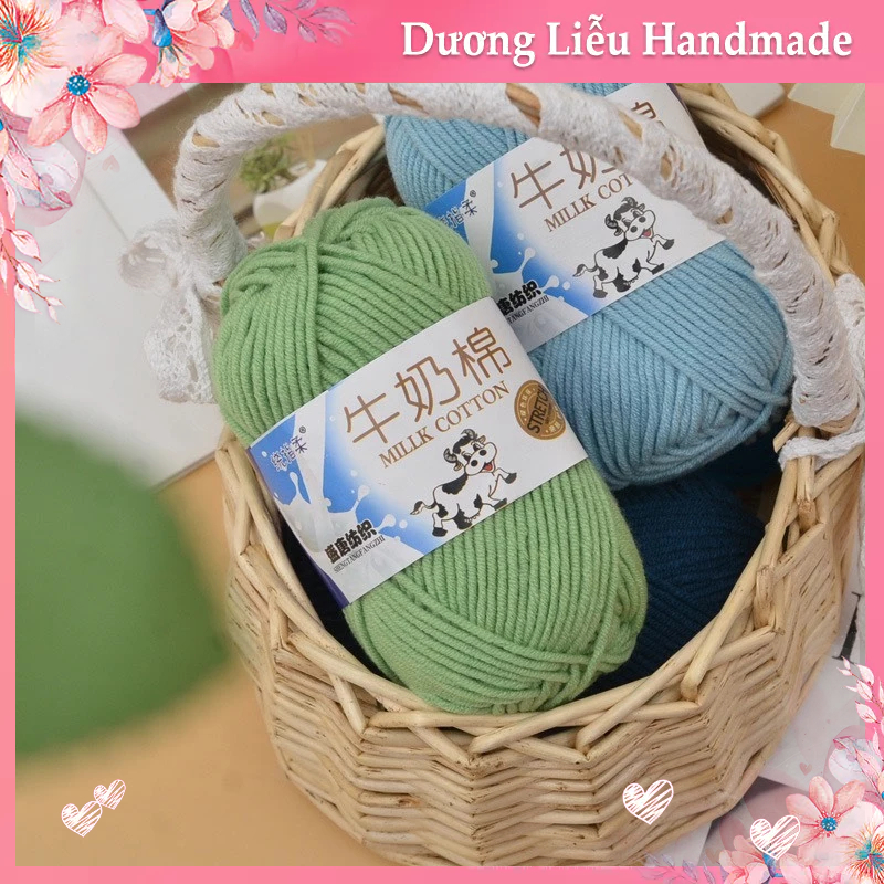 Len milk bò 50gr (Bảng màu 1) - Dương liễu handmade