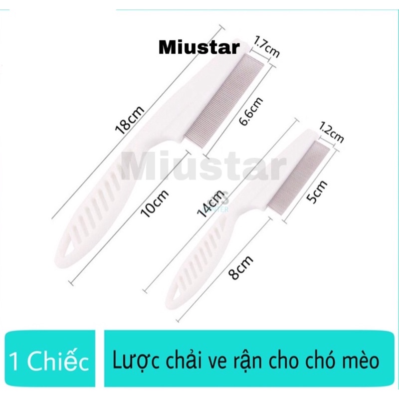 Lược chải ve rận cho chó mèo
