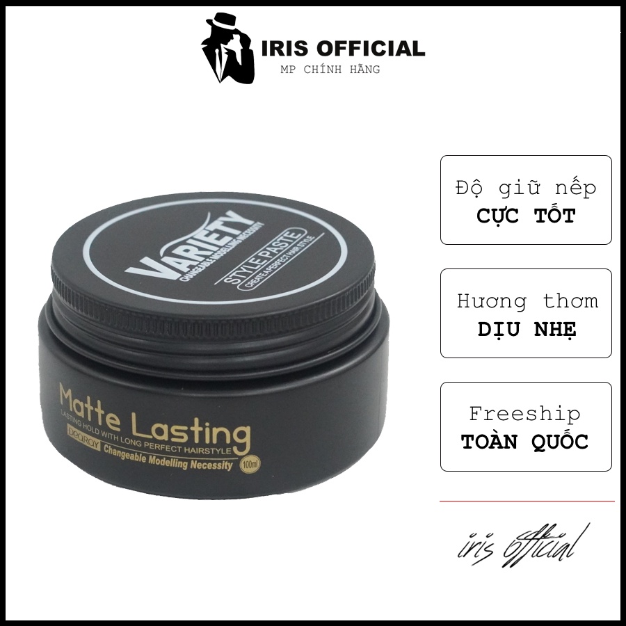 Sáp vuốt tóc nam Variety Mattle Lasting & Gôm xịt tóc + Tặng lược - Keo & wax vuốt tóc chính hãng