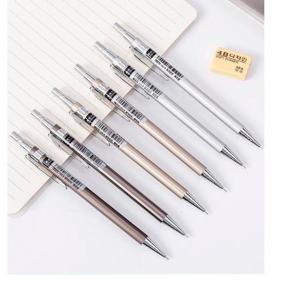 Bút Chì Bấm Vỏ Kim Loại 2b Ngòi 0.5 / 0.7mm