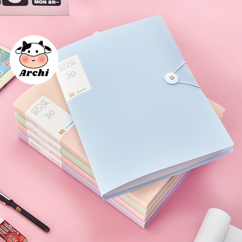 Cặp đựng tài liệu A4 bản Display book loại 30 ngăn 60 ngăn lưu trữ giấy tờ, hình chụp xquang